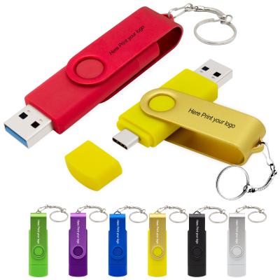 China Metal Top Selling Custom LOGO 2 in 1 OTG USB 3.0 Stick 8GB 16GB 32GB 64GB 128GB 256GB USB flash drive pendrive 3.0 for sale