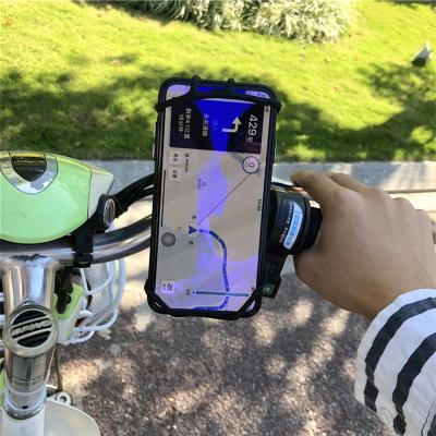 China New Arrival 2021 Adjustable 360 ​​Degree Rotating Mobile Phone Holder Stand For Motorcycle Bicycle Bike Silicone Premium Cell Phone Holder for sale