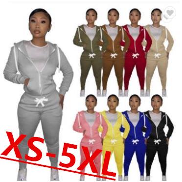 China Custom Breathable Many Color Plus Size Jogging Sweatsuit Sportswear Hoodie Women Sweatsuit Two Piece Set Tracksuit for sale