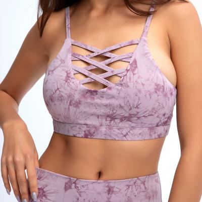 China Breathable activewear printed shiny yoga set crac! crack! Sexy Butt Workout Sports Gym Fitness Sets Women for sale