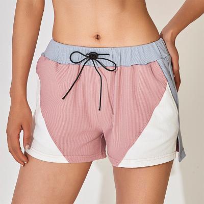 China New Collision Color Antibacterial Breathable Sport Running Summer Gym Biker Shorts Women for sale