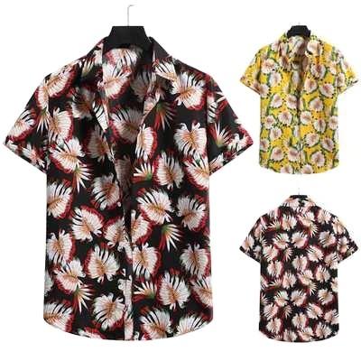 China Single Anti-Wrinkle Button Up Beach Style Floral Printed Shirts For Men for sale