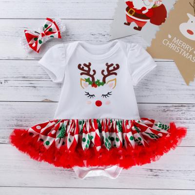 China Wholesale Antibacterial Many Designs Short Sleeve Newborn Christmas Baby Clothes Set for sale