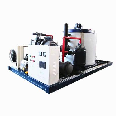 China CE maquina de gelo flake ice maker factory commercial seawater 5 ton salt ice machine for fishing boat for sale