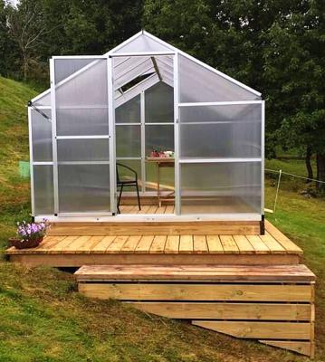 China Easily Assembled Factory Direct Greenhouse Reinforced Plastic Polyester Film Greenhouse Garden for sale