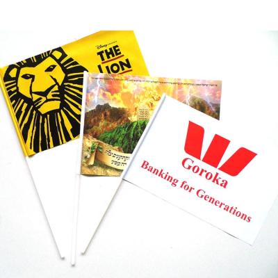 China Custom Paper Hand Flag Logo Hanging for sale