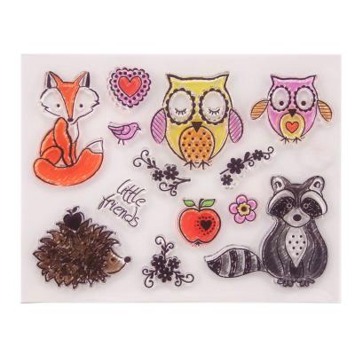 China Children's Toy Animals craft scrapbooking colorful clear stamp for sale