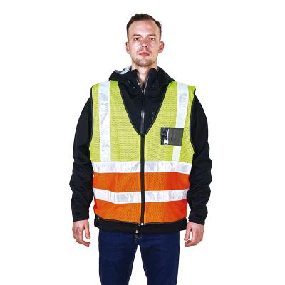 China R188-2 R188-2 Color PVC Reflective Mesh Reflective Stripe PVC Reflective Safety Warning Vest With ID Pocket for sale