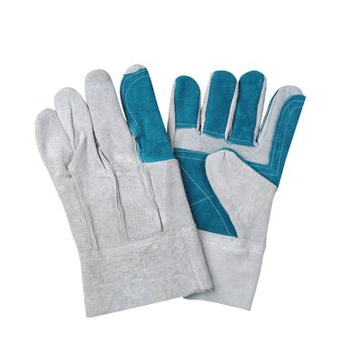 China Hot Selling Water Proof LC2036 Palm Reinforced Cow Split Leather Gloves For Welding for sale