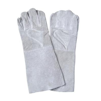 China Hot Selling Water Proof LC2032 40cm Cow Split Leather Gloves For Welding for sale