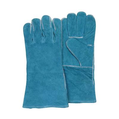 China Water Proof LC2013A Heat Resistant Cow Split Leather Gloves For Welding for sale