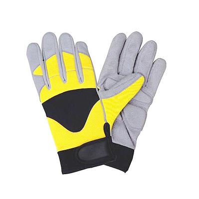 China Versatile Synthetic Leather Palm M206 Mechanic Work Gloves With SBR Padding for sale