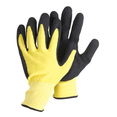 China Industrial Nylon Knitted Latex Sandy Coated Construction Safety Work Gloves LX11009 for sale