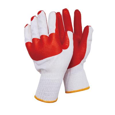 China LX22702 Electric 10G Knitted With Stick Latex Coated Safety Working Gloves With Reinforced Back For Construction for sale