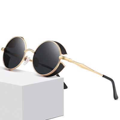 China Round frame sunglasses 2021 fashion new polarized classic punk sunglasses metal retro fashion sunglasses men's sunglasses for sale