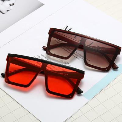 China Fashion sunglasses 2021 new sunglasses united lens sunglasses shape square couple for sale