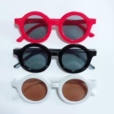 China Fashion sunglasses 2021 children's sunglasses personality round glass kids shape to popular wholesale sunglasses for sale