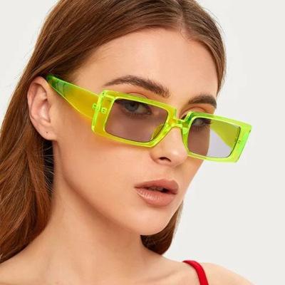 China 2020 New Design Sunglasses Fashion Light Style Glass Cool Rectangle Frame High Quality Retro Sunglasses For Women Men for sale