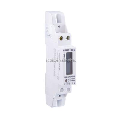 China CE/ROHS Approved Digital Din Rail Single Phase Energy Meter DGMO12SD for sale