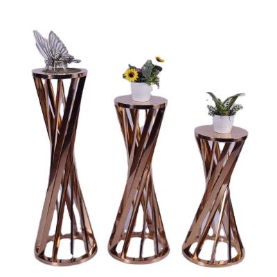 China Luxury Flower Stand Set FS9003 Wedding Decoration Iron Flower Pot Stand for sale