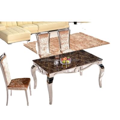 China Unique Turkish Hideaway A8034 Granite Top Dining Table And Chair Set for sale