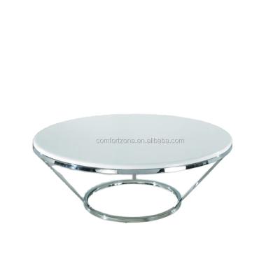 China CT06 Central Oriental High Gloss White Marble Modern Coffee Table for sale