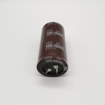 China General Purpose Aluminum Electrolytic Capacitor 100v10000uf 35*70 10000MFD Brown for sale