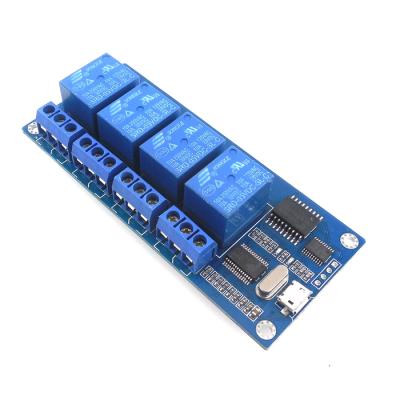 China 4 Way 5v Relay Module Relay Sealed Control Board With Indicator Light USB Relay Input for sale