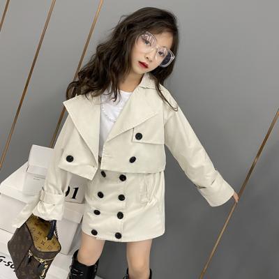 China Girls Casual Vintage KS5380 Jacket And Skirt Suit Matching Two Pieces Girls Boutique Clothing Sets for sale