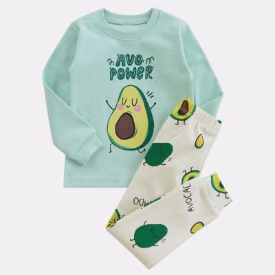 China KS3507 breathable all over Korean style cartoon print children cotton pajamas home use pajamas for kids boys for sale