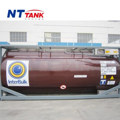 China GB/T 1591-Q345D or SPA-H (or equivalent) GB/T 1591-Q345D or SPA-H (or equivalent) 25000L 20' Heating ISO Electric Shipping Tank Shipping Container for sale