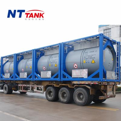 China GB/T 1591-Q345D Best Price GB/T 1591-Q345D Stainless Steel Liquid Portable Transport 10 Feet ISO Tank for sale