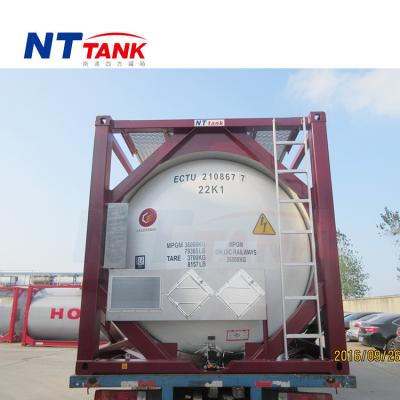 China Custom Stainless Steel Rubber Lined Custom Transport ISO HCL ISO Tank Container for sale