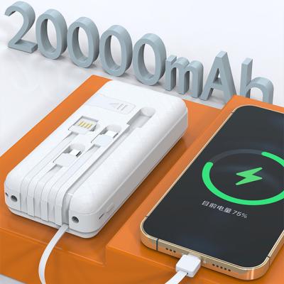 China Hot selling power bank three fully 20000mah input ways support charge factory price Baiyu fast powerbank new for sale