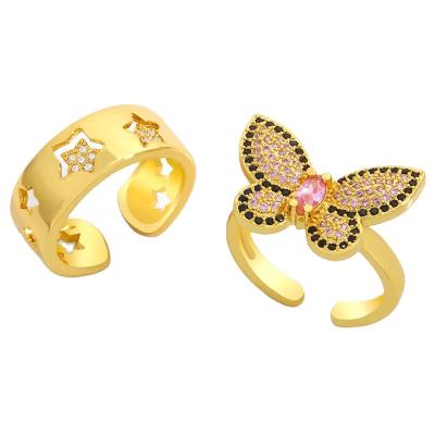 China Other High Quality Wholesale Romantic Classy Fashionable Fashionable Colorful Girls Rings for sale