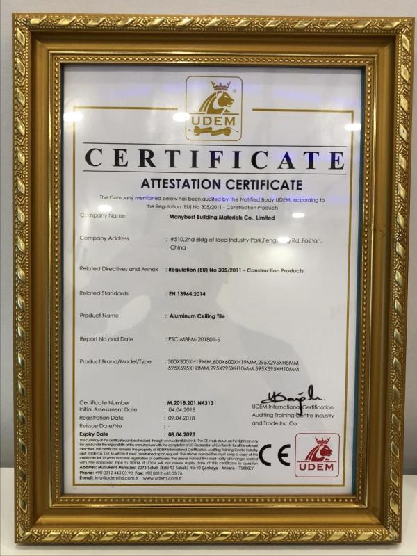 CE - Foshan Manybest Building Material Co., Ltd.