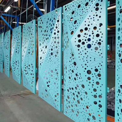 China Modern Decorative Fasade Panel Aluminum Metal Facade Perforated Panel For Buildings With CE TUV for sale