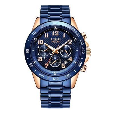 China Top Luxury New Arrival Brand LIGE Automatic Date Men Watches Sport Watch Men Chronograph Quartz Wristwatch Date Male Relogio Masculino for sale