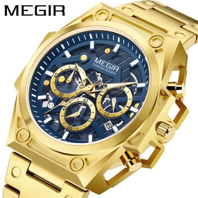 China New Multifunctional Day/Date Watch MEGIR Business Sport Waterproof Men's Watch Quartz Timing Watch for sale