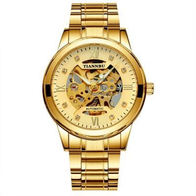 China Hot Brand Waterproof Luxury Men Watches Stainless Steel Mesh Band Sports Gold Watches Automatic Mechanical Male Luminous Wristwatch Watch for sale