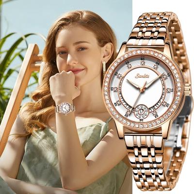 China Top Water Resistant SUNKTA Brand Women Watches Luxury Women Dress Strap Watch Quartz Wristwatches For Women Clocks Relogio Feminino+Box for sale