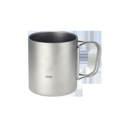 China High Performance Straw Sippy Stainless Steel Titanium Double Layer Thermos Outdoor Mug for sale