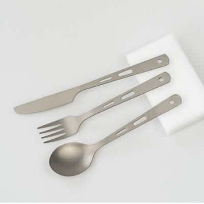 China Contemporary Instant Sale Exquisite Durable Kids Travel Modern Titanium Cutlery Set for sale