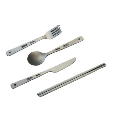 China Manufacturer Promotions Travel Titanium Contemporary 2022 Cutlery Set With Case for sale