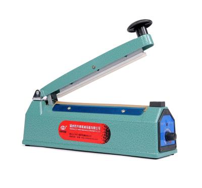 China Food Hand Press Impulse Sealer Manual Sealing Machine 200mm Aluminum Material Body for sale