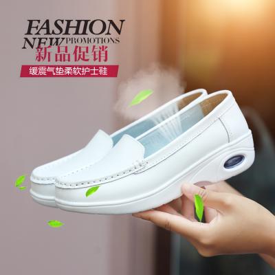 China Cushioning Nurse Shoes Genuine Leather Slip On Women Casual Shoes Cushion Shoes Leather Walking Shoe for sale