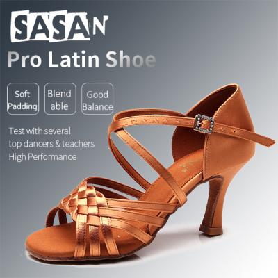 China New Soft Satin SASAN Women's Latin Dance Shoes In Running Shoes Salsa Latin Dance Shoes S150 for sale