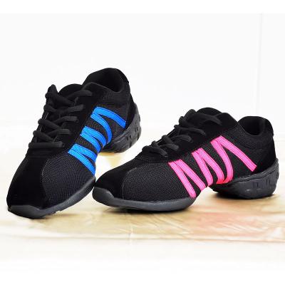 China Mesh Air Sneaker Dance Canvas Low Heel Round Toe Upper Line Dance Shoes Russia Dancing Shoes for sale