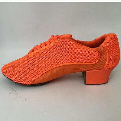 China Canvas Round Toe New Mesh Woman Heel Dance Shoes Practice Latin Dance Shoes Dance Shoes for sale