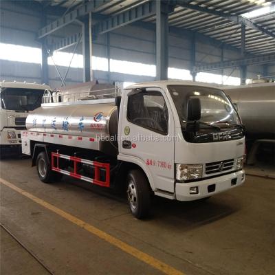 China Stainless steel Dongfeng FAW 8m3 milk transport dairy tank truck for sale for sale